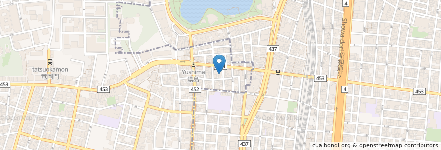 Mapa de ubicacion de 味の上田 en 日本, 東京都, 台東区.