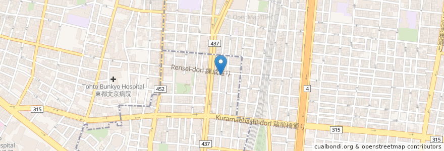 Mapa de ubicacion de 明神下診療所 en 日本, 東京都.