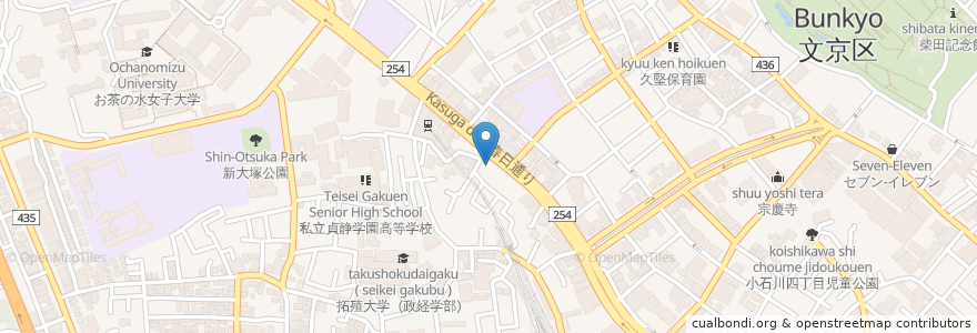 Mapa de ubicacion de 佐藤歯科医院 en Japonya, 東京都, 文京区.