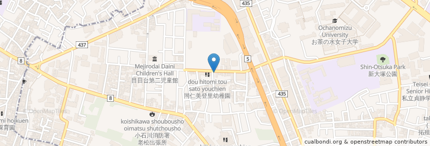 Mapa de ubicacion de cafe Letagere en 日本, 東京都, 文京区.