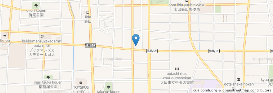 Mapa de ubicacion de 群馬銀行太田支店 en Jepun, 群馬県, 太田市.