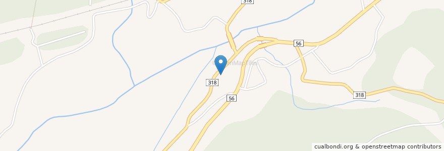 Mapa de ubicacion de 長沢郵便局 en Giappone, Prefettura Di Yamagata, 最上郡, 舟形町.