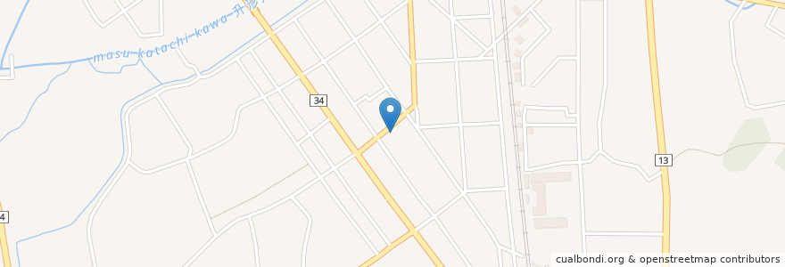 Mapa de ubicacion de 新庄金沢町郵便局 en Japon, Préfecture De Yamagata, 新庄市.