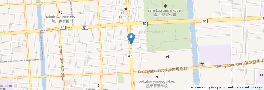 Mapa de ubicacion de かつみ酒場 en Japonya, 東京都, 江東区.
