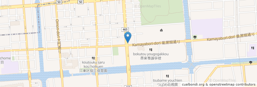 Mapa de ubicacion de 長浜や en Japan, Tokyo, Koto.