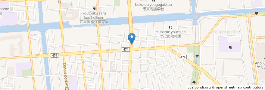 Mapa de ubicacion de やきとり はな en Japan, Tokio, 江東区.