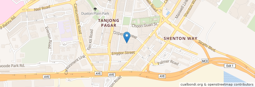 Mapa de ubicacion de Two men bagels en Singapour, Central.