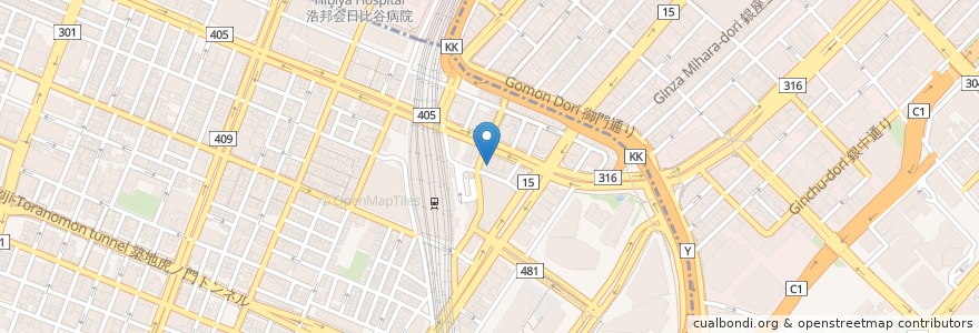 Mapa de ubicacion de かおりひめ en Japón, Tokio, Minato.