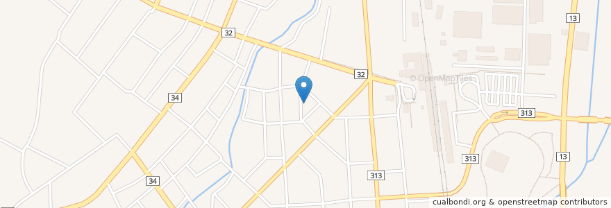 Mapa de ubicacion de 案山子 en اليابان, 山形県, 新庄市.