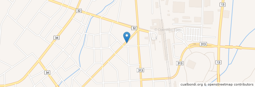 Mapa de ubicacion de 素人割烹纒 en 日本, 山形県, 新庄市.