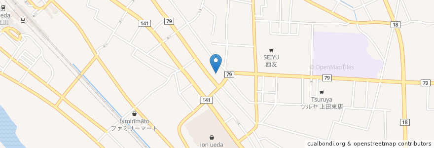 Mapa de ubicacion de 科野大宮社 en Japão, Nagano, 上田市.