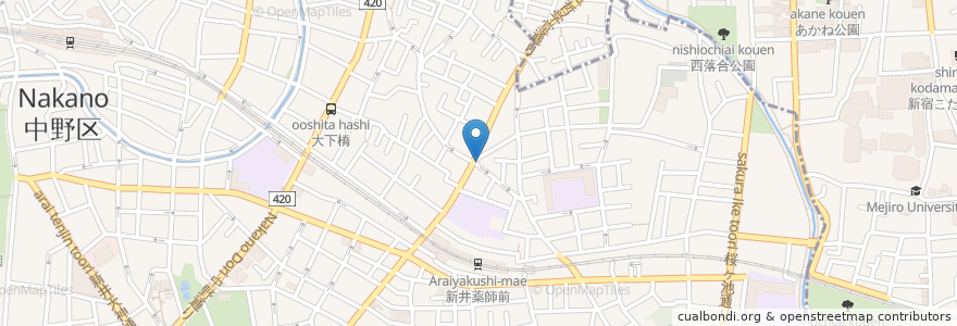 Mapa de ubicacion de Meyhane Ozeri en Japan, Tokyo, Nakano.