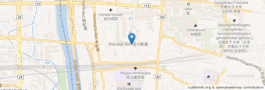 Mapa de ubicacion de SHOPまいさか en 일본, 교토부, 京都市, 東山区.
