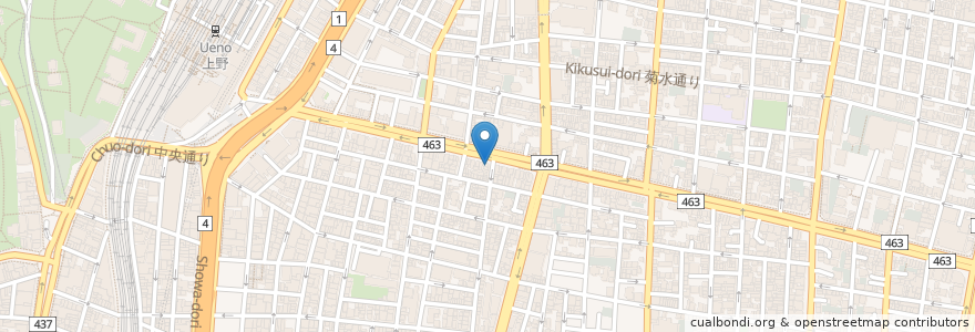 Mapa de ubicacion de PASTA & BAR ATSU en 日本, 東京都, 台東区.