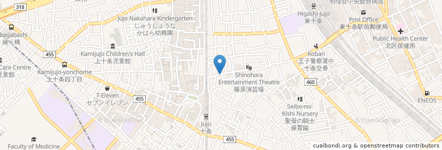 Mapa de ubicacion de たこやき いわっち en ژاپن, 東京都, 北区.