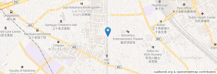 Mapa de ubicacion de 築地丸 en Japon, Tokyo, 北区.