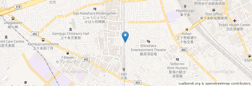 Mapa de ubicacion de スナックV en Japão, Tóquio, 北区.