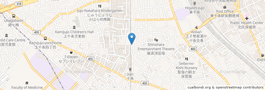 Mapa de ubicacion de でんがな en Japan, 東京都, 北区.