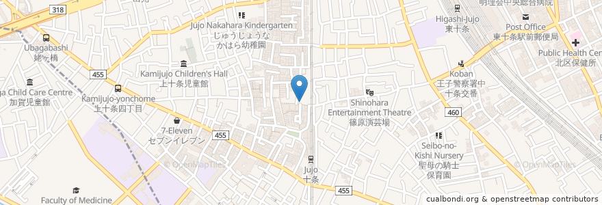 Mapa de ubicacion de 風来坊 en 일본, 도쿄도, 北区.