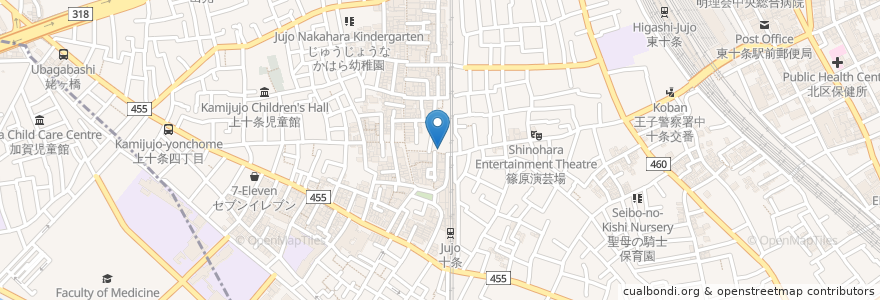 Mapa de ubicacion de 串八珍 en 日本, 东京都/東京都, 北区.