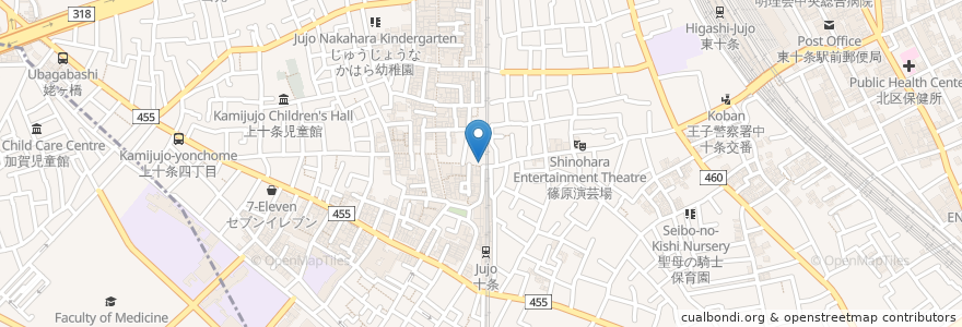 Mapa de ubicacion de そば 越後屋 en ژاپن, 東京都, 北区.