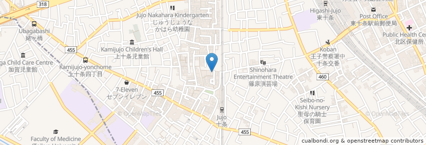 Mapa de ubicacion de 骨肉茶 en اليابان, 東京都, 北区.