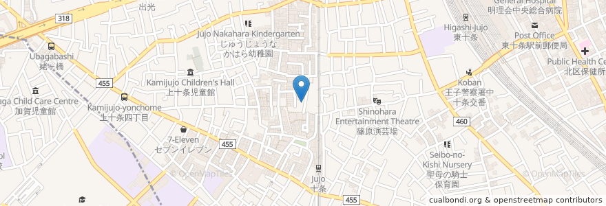 Mapa de ubicacion de 山本歯科クリニック en Japão, Tóquio, 北区.