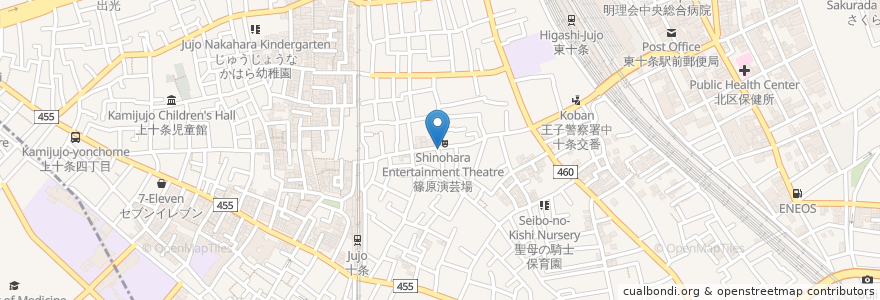 Mapa de ubicacion de BAR HTMC en Japon, Tokyo, 北区.