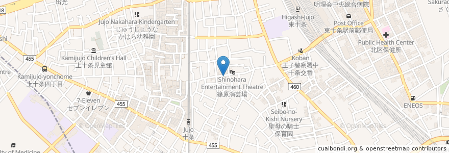 Mapa de ubicacion de CUE TIME en اليابان, 東京都, 北区.