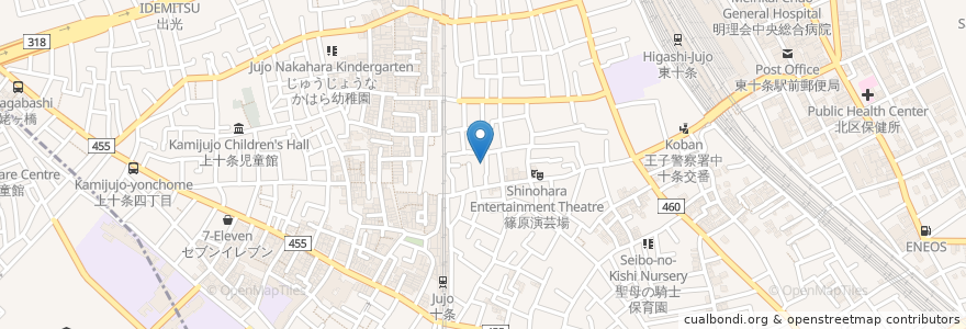 Mapa de ubicacion de 横山医院 en 日本, 东京都/東京都, 北区.