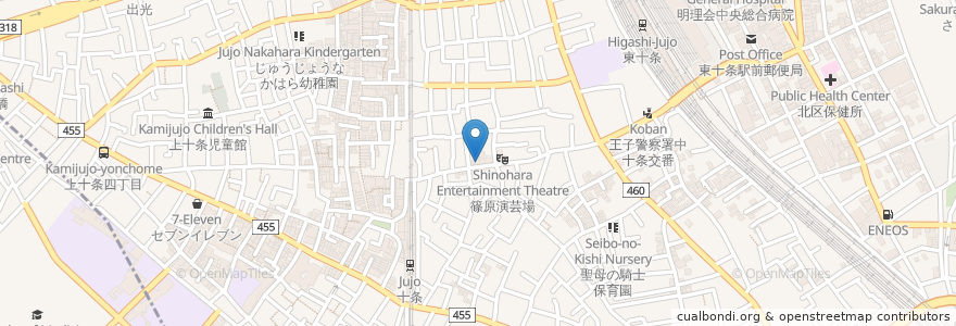 Mapa de ubicacion de 和洋食 とんかつの店 じゅん en Japan, 東京都, 北区.