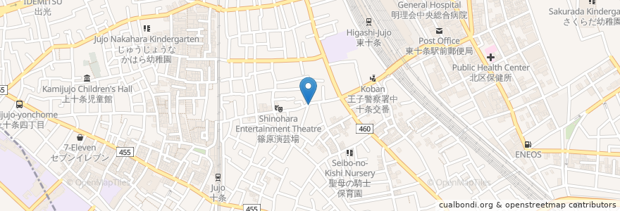 Mapa de ubicacion de Cafe space 10J en Giappone, Tokyo, 北区.
