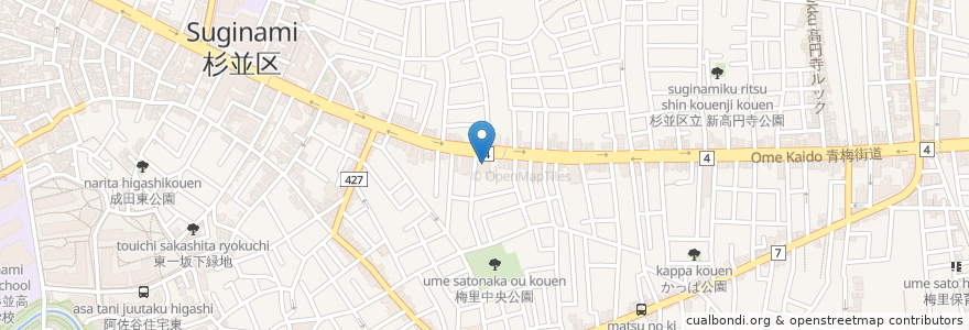 Mapa de ubicacion de しゃぶ菜 杉並梅里店 en Japon, Tokyo, 杉並区.