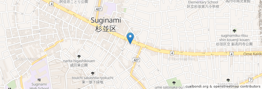 Mapa de ubicacion de えのけん en 日本, 東京都, 杉並区.
