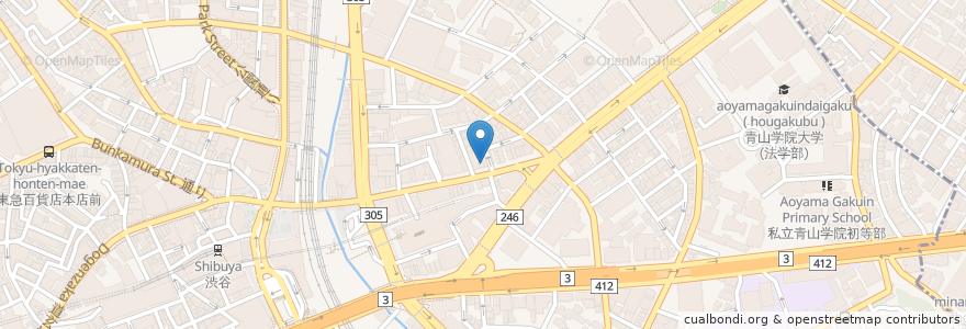 Mapa de ubicacion de 松野矯正歯科 en 日本, 東京都, 渋谷区.