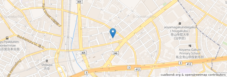 Mapa de ubicacion de 渋谷矯正歯科 en Japão, Tóquio, 渋谷区.