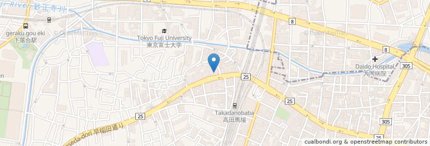 Mapa de ubicacion de やよい軒 en Japan, Tokio, 新宿区.