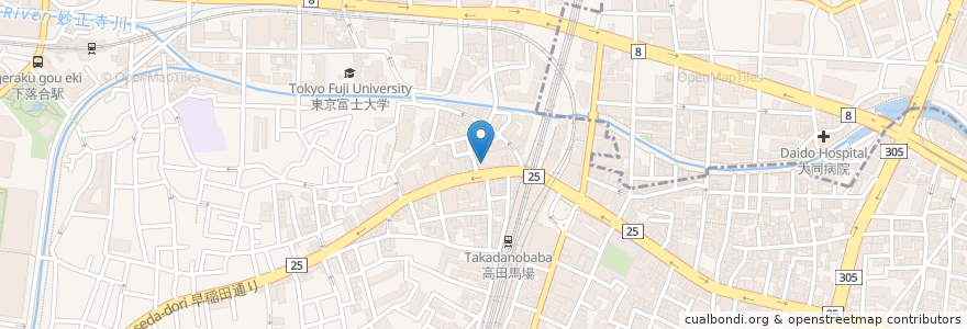 Mapa de ubicacion de 中西薬局 en 日本, 东京都/東京都, 新宿区/新宿區.
