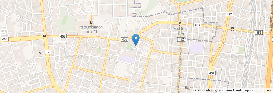 Mapa de ubicacion de 湯島三和クリニック en اليابان, 東京都, 文京区.