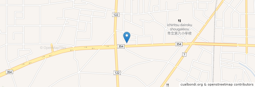 Mapa de ubicacion de 吉野家354号線館林店 en 일본, 군마현, 館林市.
