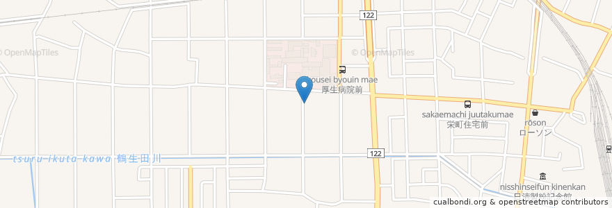 Mapa de ubicacion de おれんじ en Япония, Гумма, 館林市.