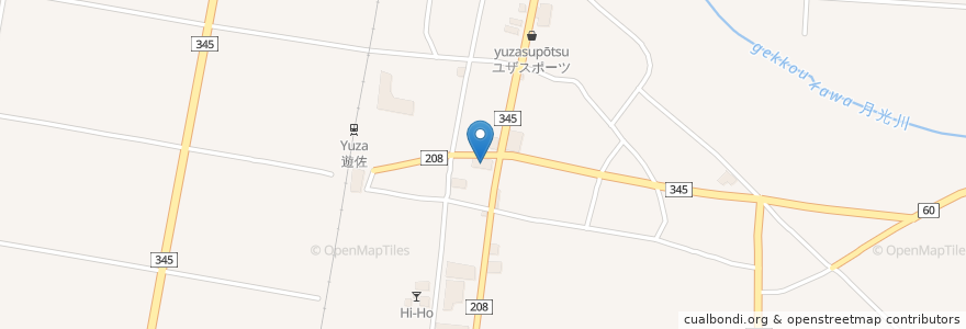 Mapa de ubicacion de 荘内銀行 遊佐支店 en 日本, 山形県, 飽海郡, 遊佐町.