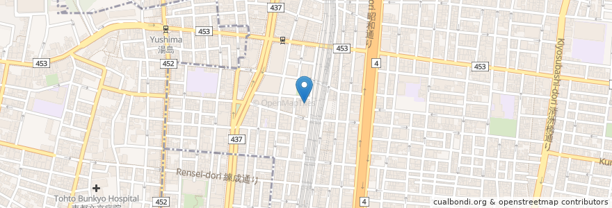 Mapa de ubicacion de 土風炉 en Japonya, 東京都, 台東区.