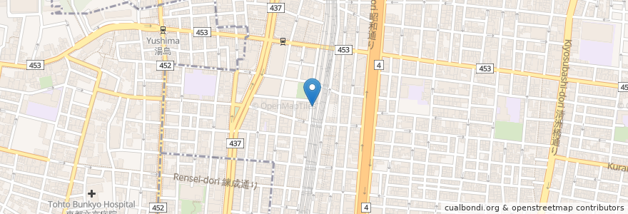 Mapa de ubicacion de 徳ちゃん en 日本, 東京都, 台東区.