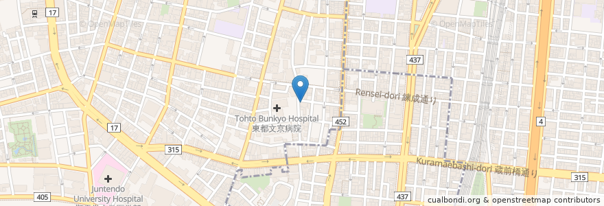 Mapa de ubicacion de 神道大教白鬚神社 en Japan, 東京都.