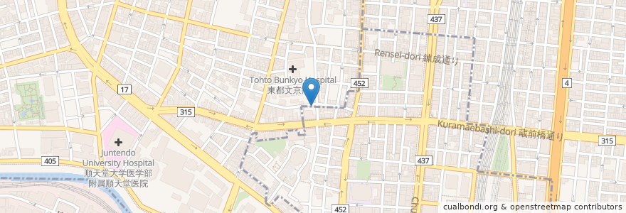 Mapa de ubicacion de マンガ専門校 日本マンガ塾 en 日本, 東京都.