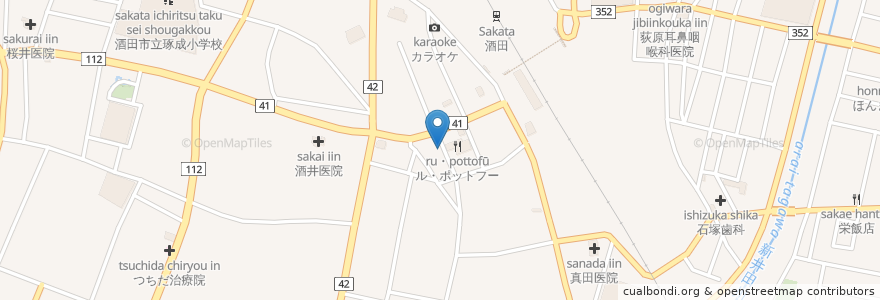 Mapa de ubicacion de 居酒屋おばこ en Япония, Ямагата, 酒田市.