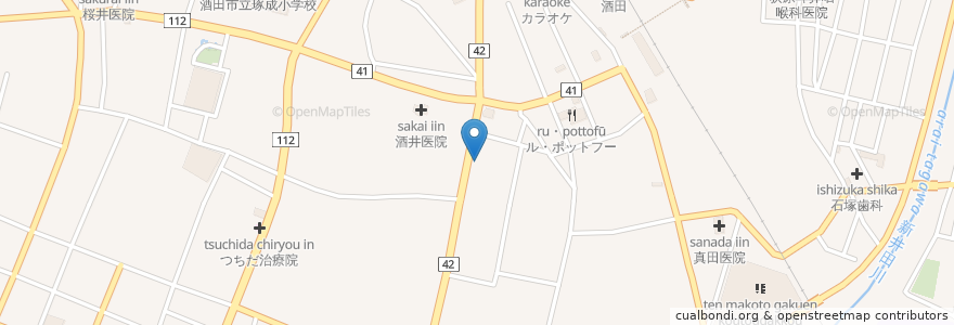 Mapa de ubicacion de こい勢 en Giappone, Prefettura Di Yamagata, 酒田市.
