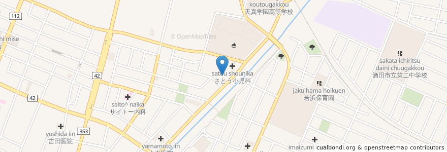 Mapa de ubicacion de 池田歯科医院 en Япония, Ямагата, 酒田市.