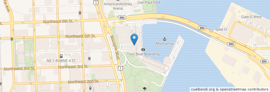 Mapa de ubicacion de Five Guys en الولايات المتّحدة الأمريكيّة, فلوريدا, مقاطعة ميامي داد, ميامي.